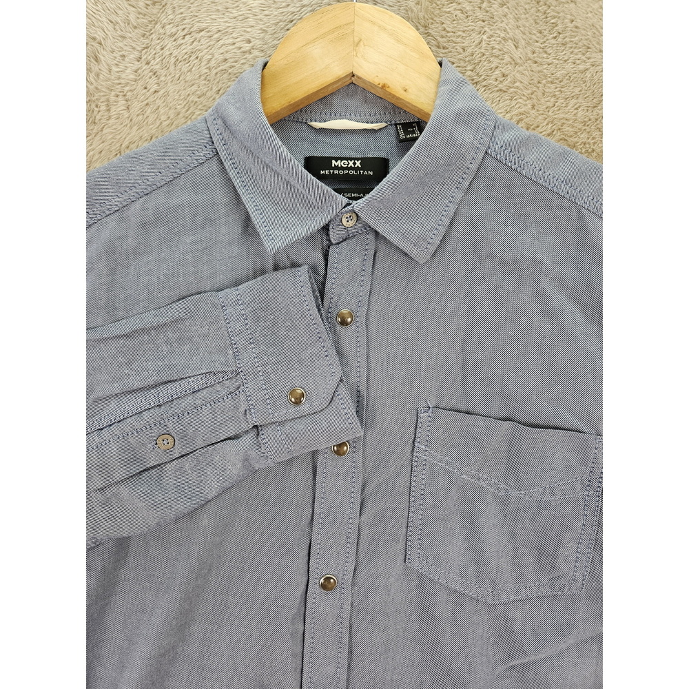 Mexx Metropolitan Snap Buttons Shirt Semi Slim Fit Button-down Size XS